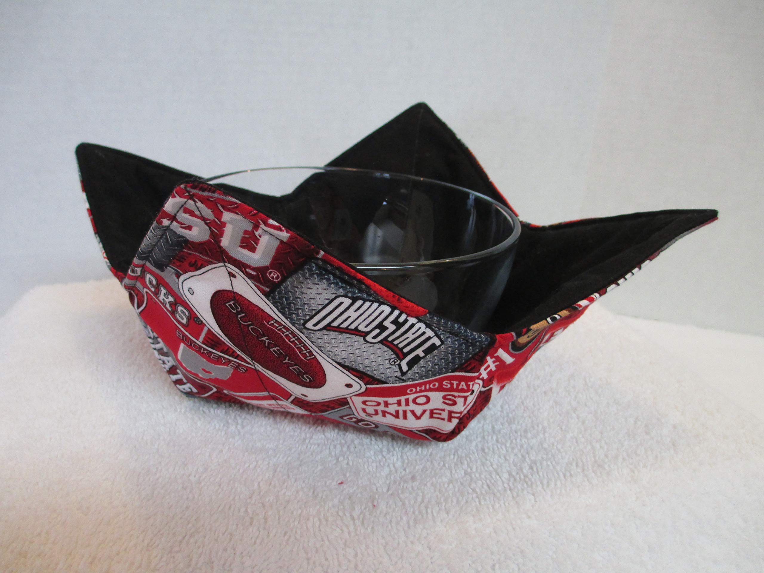 Buckeyes bowl cozy for hot bowls and cold foods including ice cream