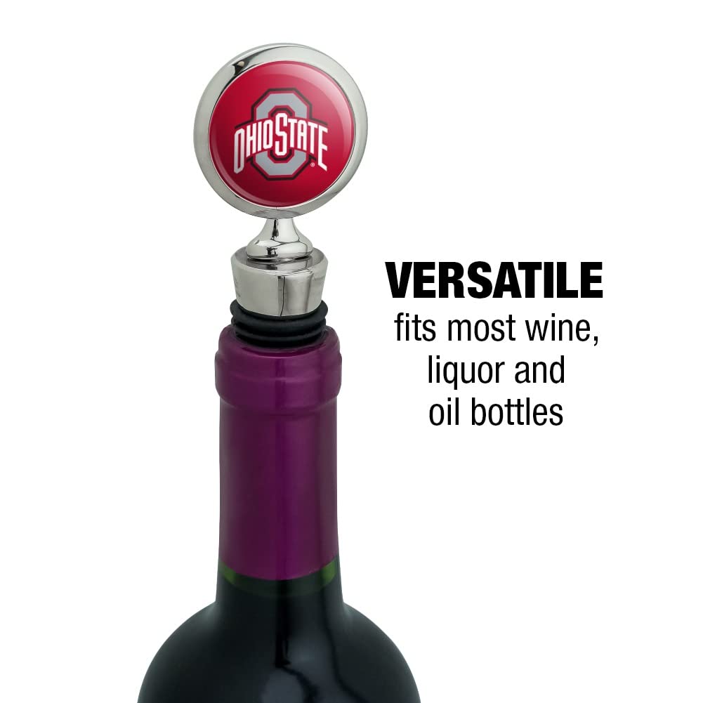 ohio-state-university-primary-logo-wine-bottle-stopper resin topped design