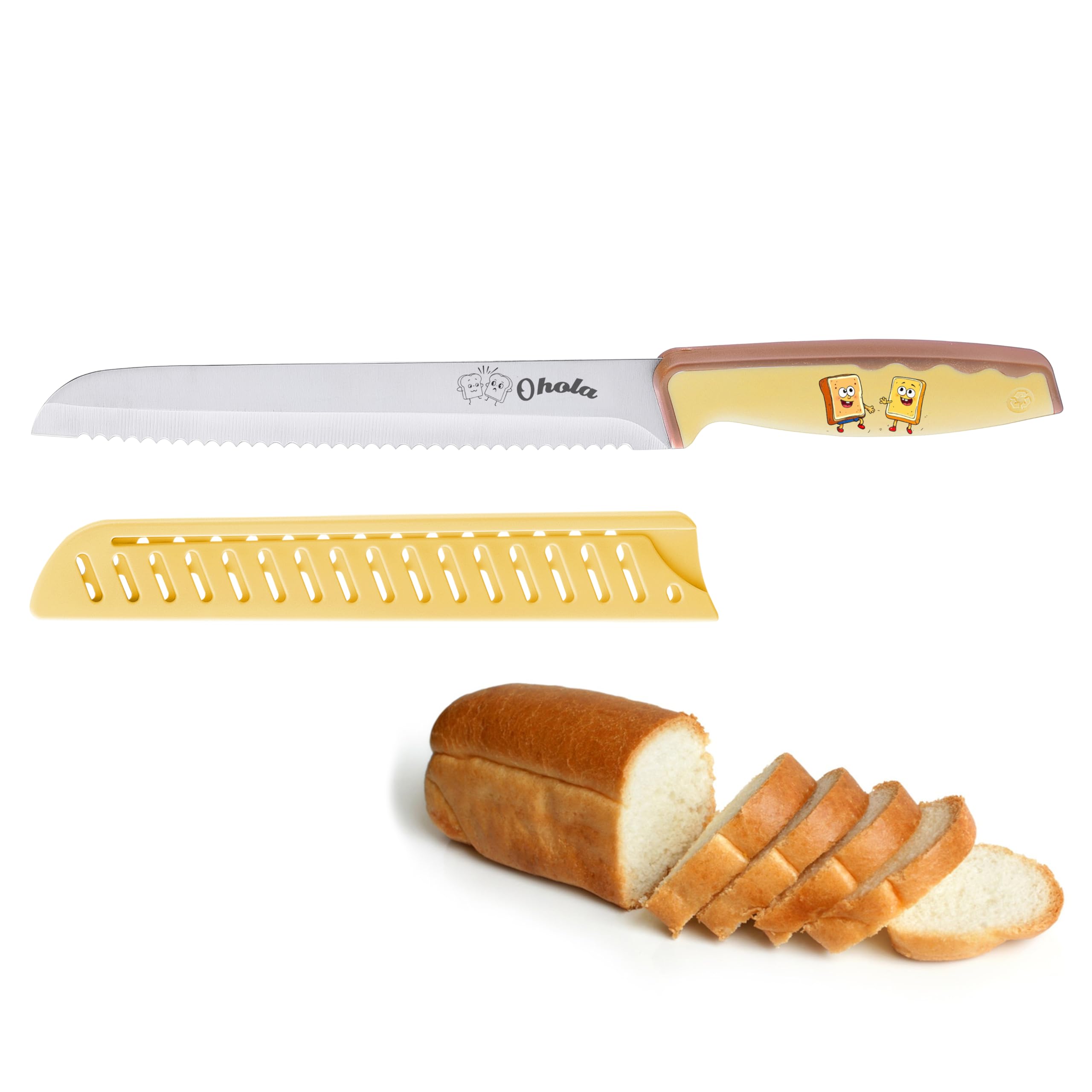 Ohola rust-resistant stainless steel bread knife