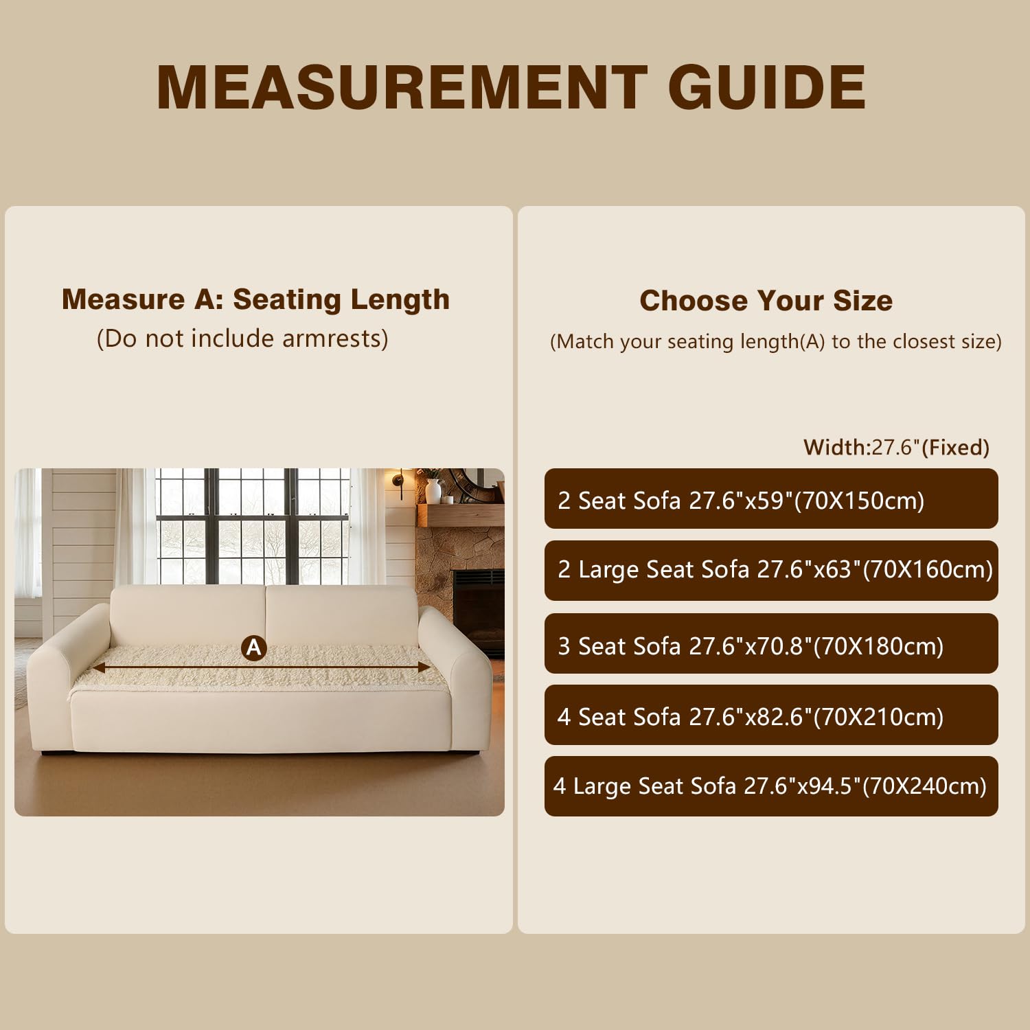 Non-deformable couch cover under daily use