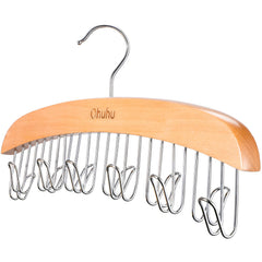 Ohuhu wooden belt organizer for belts and accessories