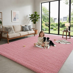 OHWPEAT 6x9 ft blush pink fluffy area rug