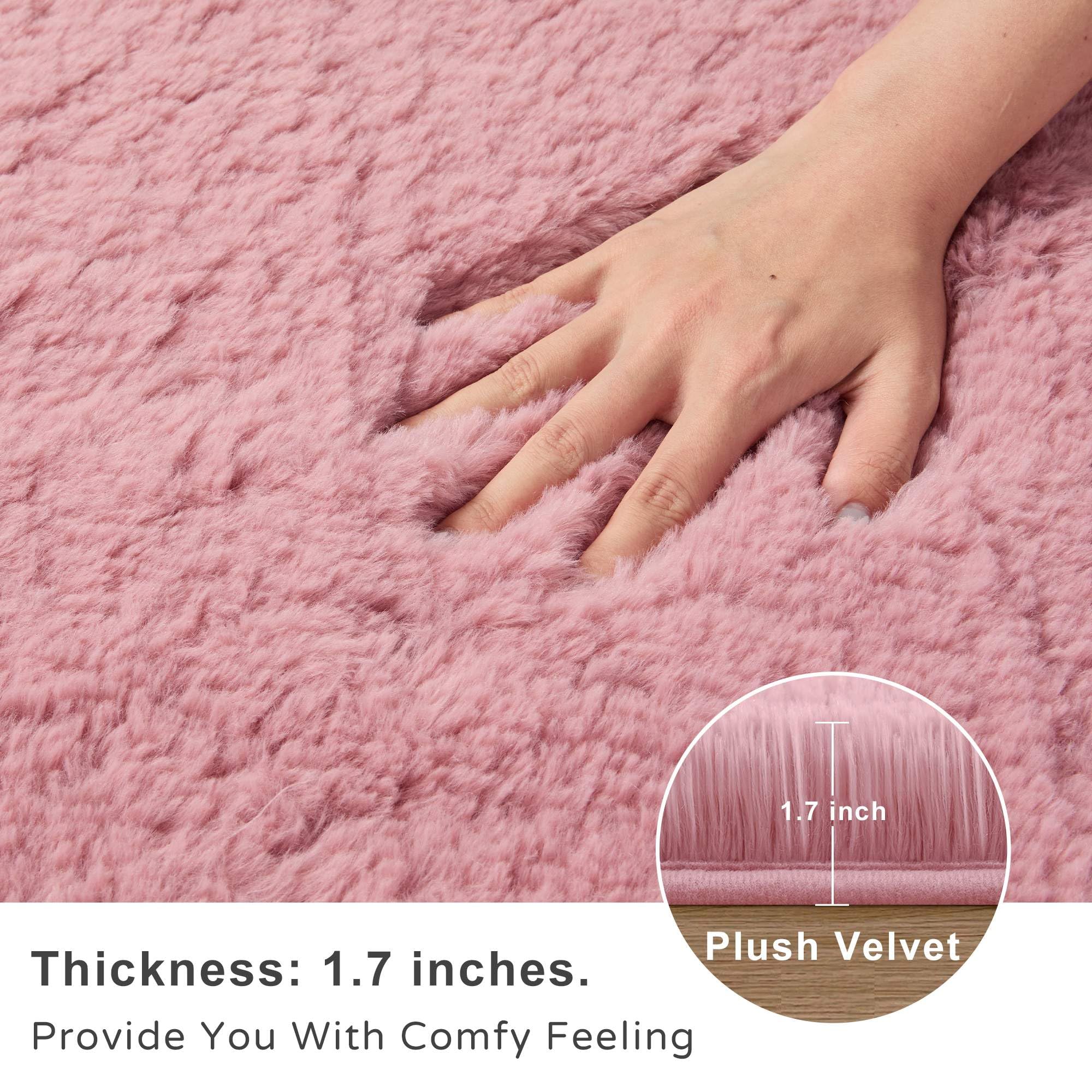 Kids and pets safe rug in blush pink