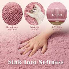 OHWPEAT dusty rose area rug 6x9 ft