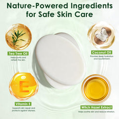 Tea tree Oil Soap Oiangna antifungal bar close up label