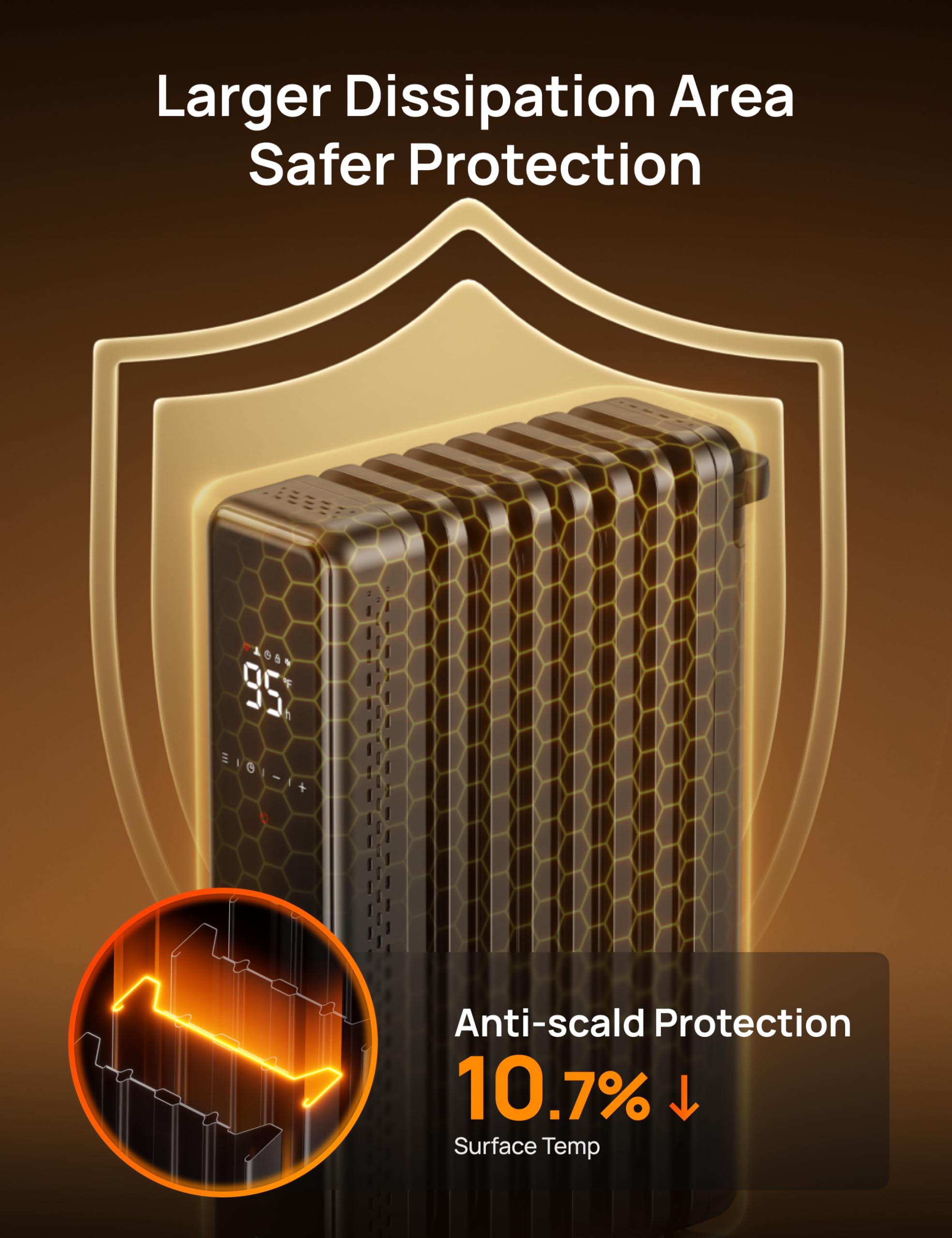 Oil-filled radiator heater product image by DREO