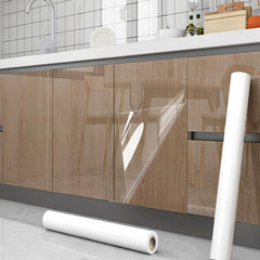 PVC kitchen backsplash wallpaper with adhesive back ready to apply