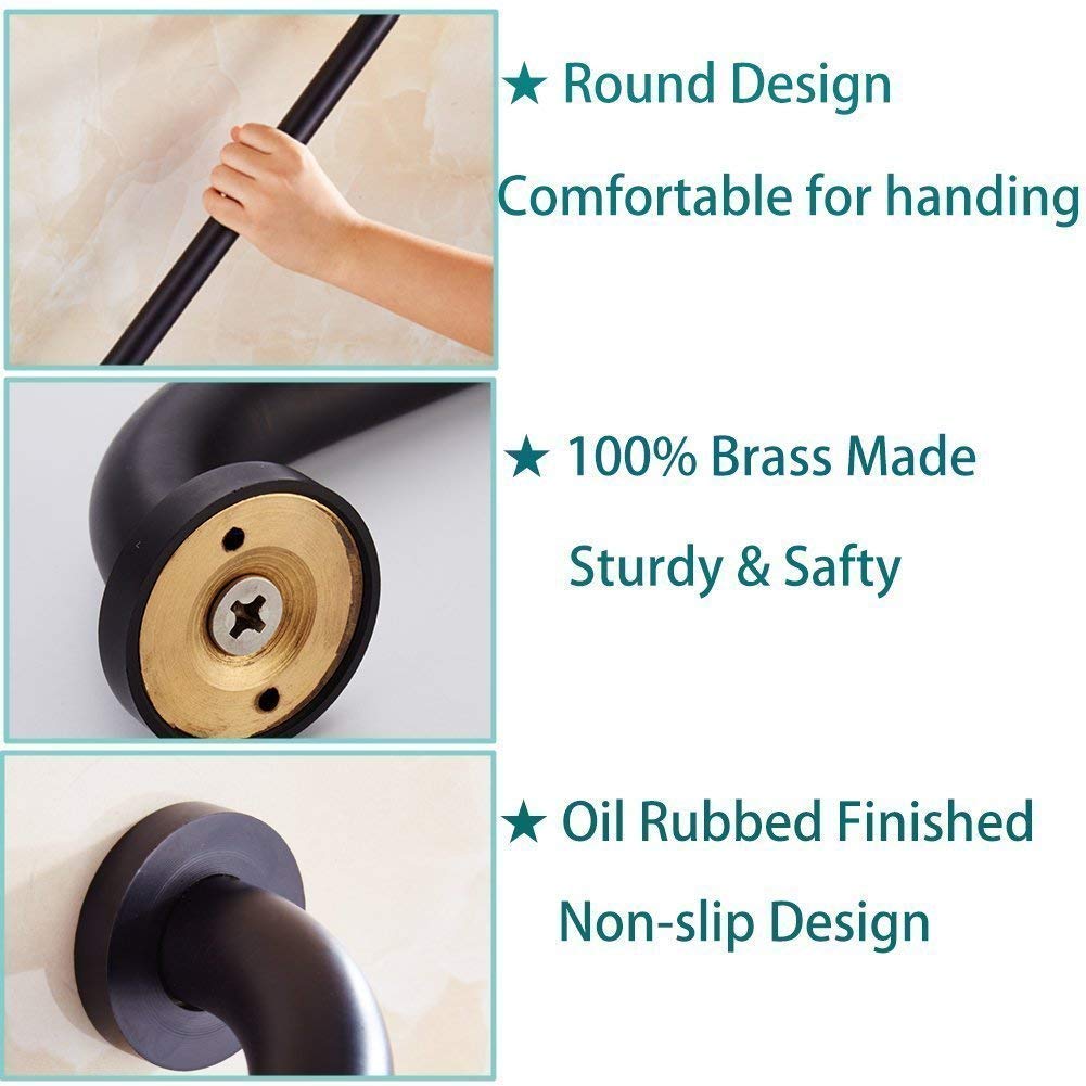 16 inch heavy duty grab bar supports up to 500 pounds