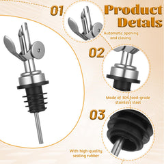 Self closing weighted pourer for liquor bottles