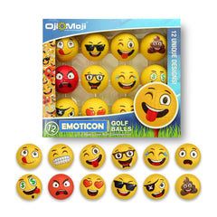 Oji-Moji Premium Emoticon Golf Balls 12-pack box view