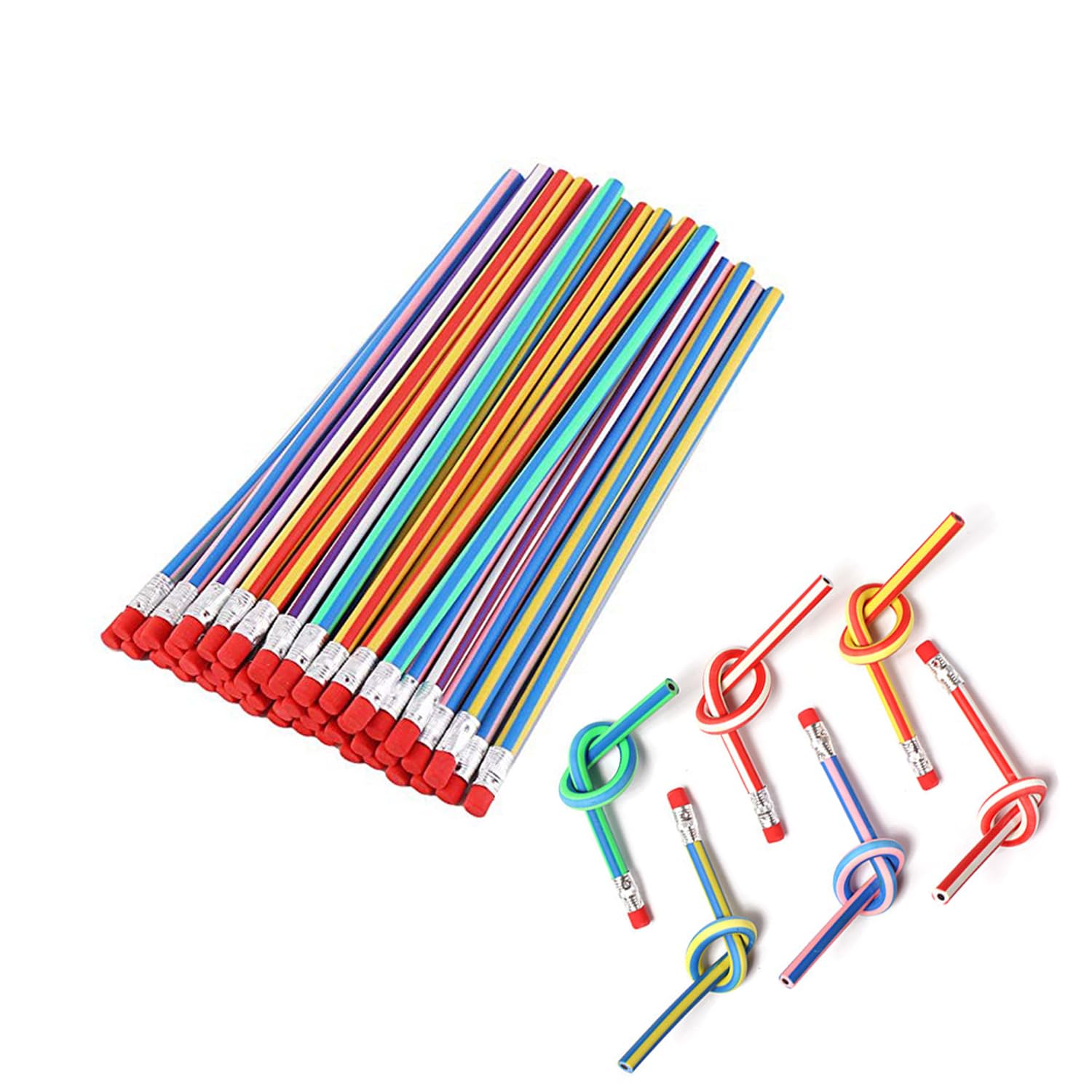 OJYUDD flexible bendy pencil set showing brand and type
