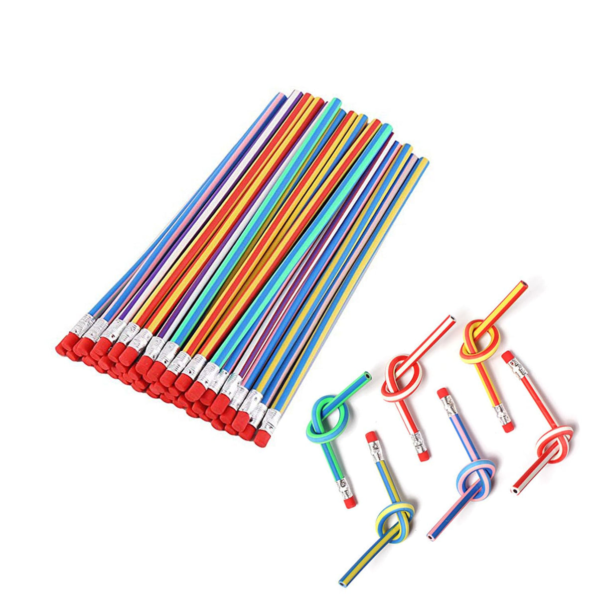 OJYUDD flexible bendy pencil set showing brand and type