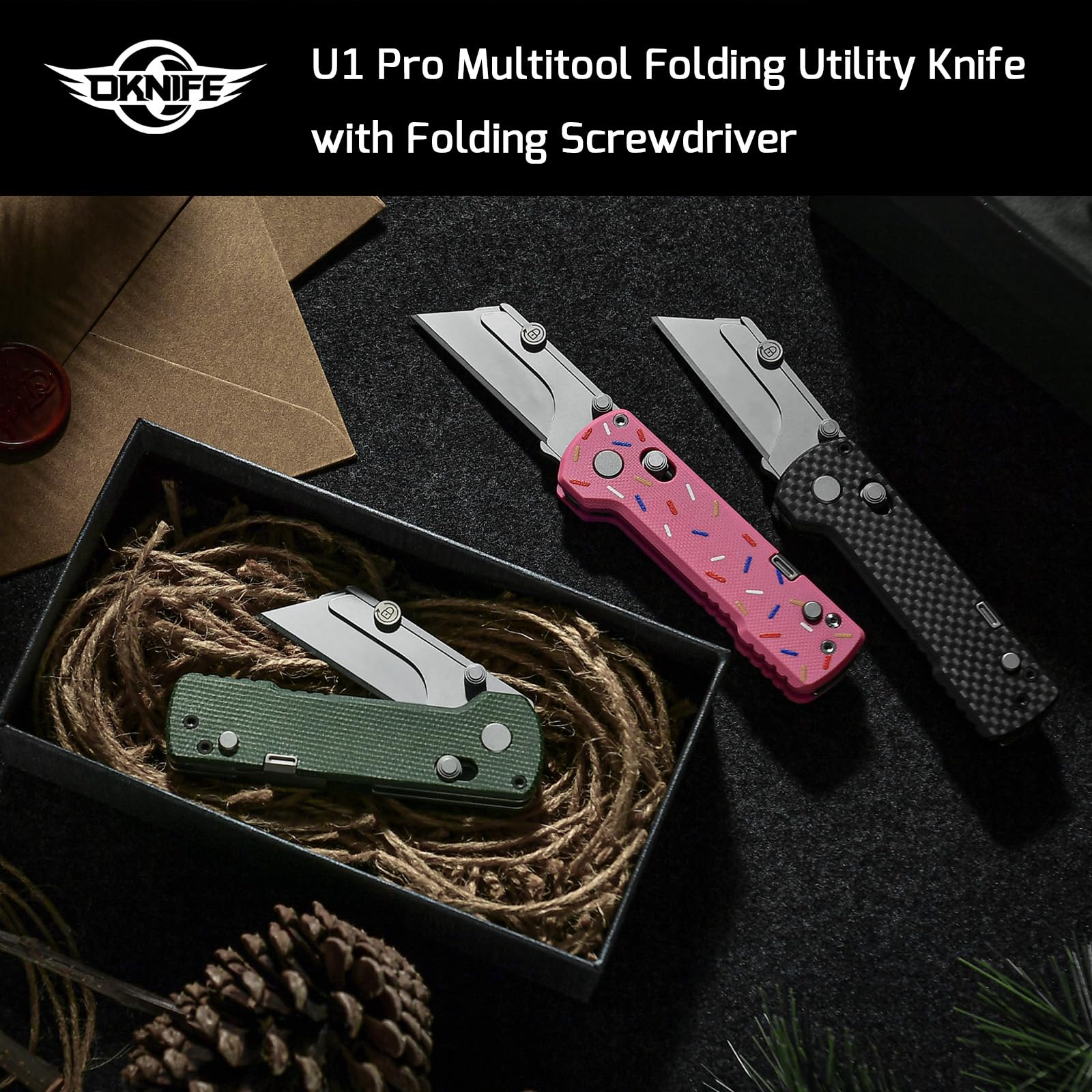 Rail lock blade deployment on OKNIFE U1 Pro knife