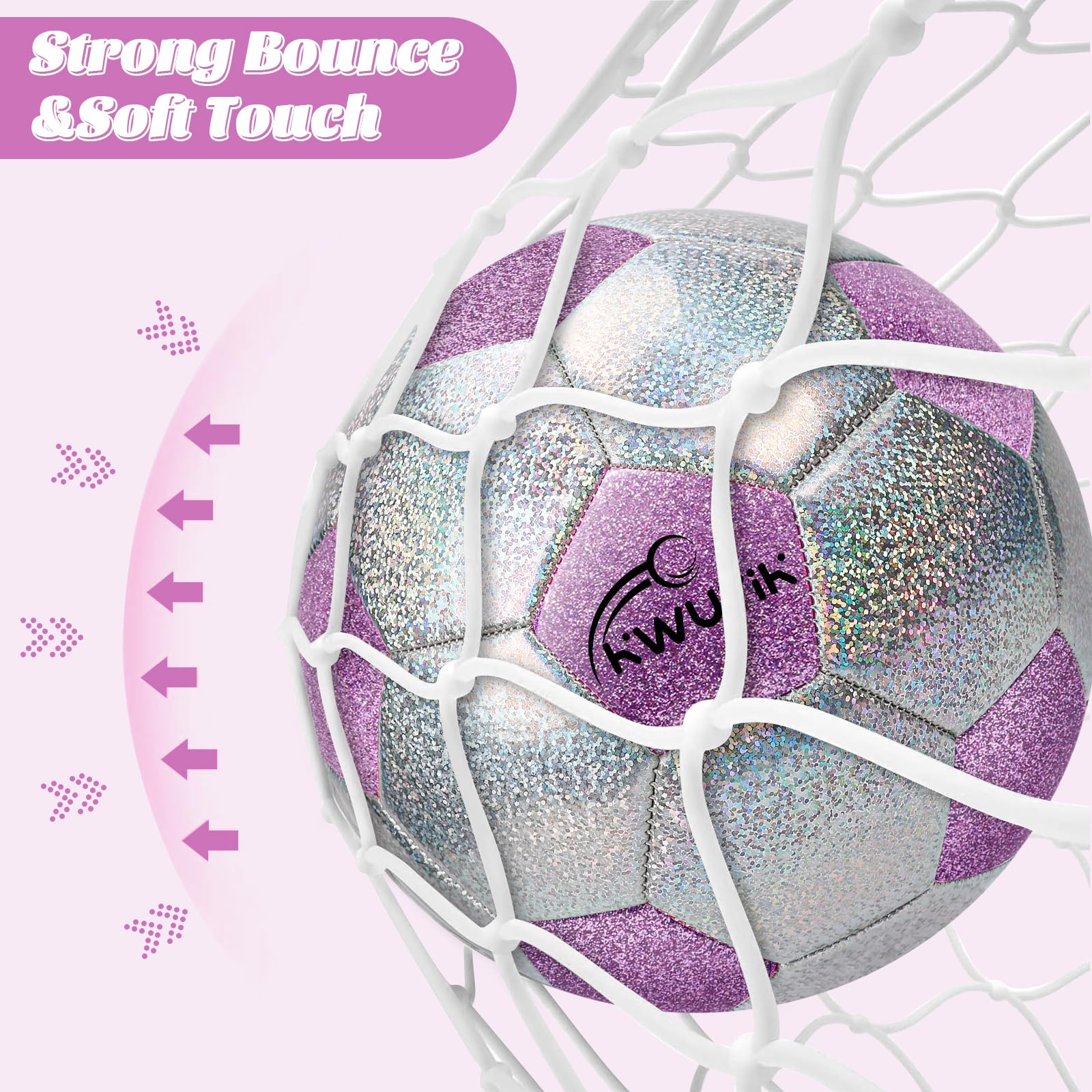 Glitter mermaid color PVC surface with machine stitching