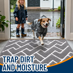 OLANLY 32x20 grey indoor front mat