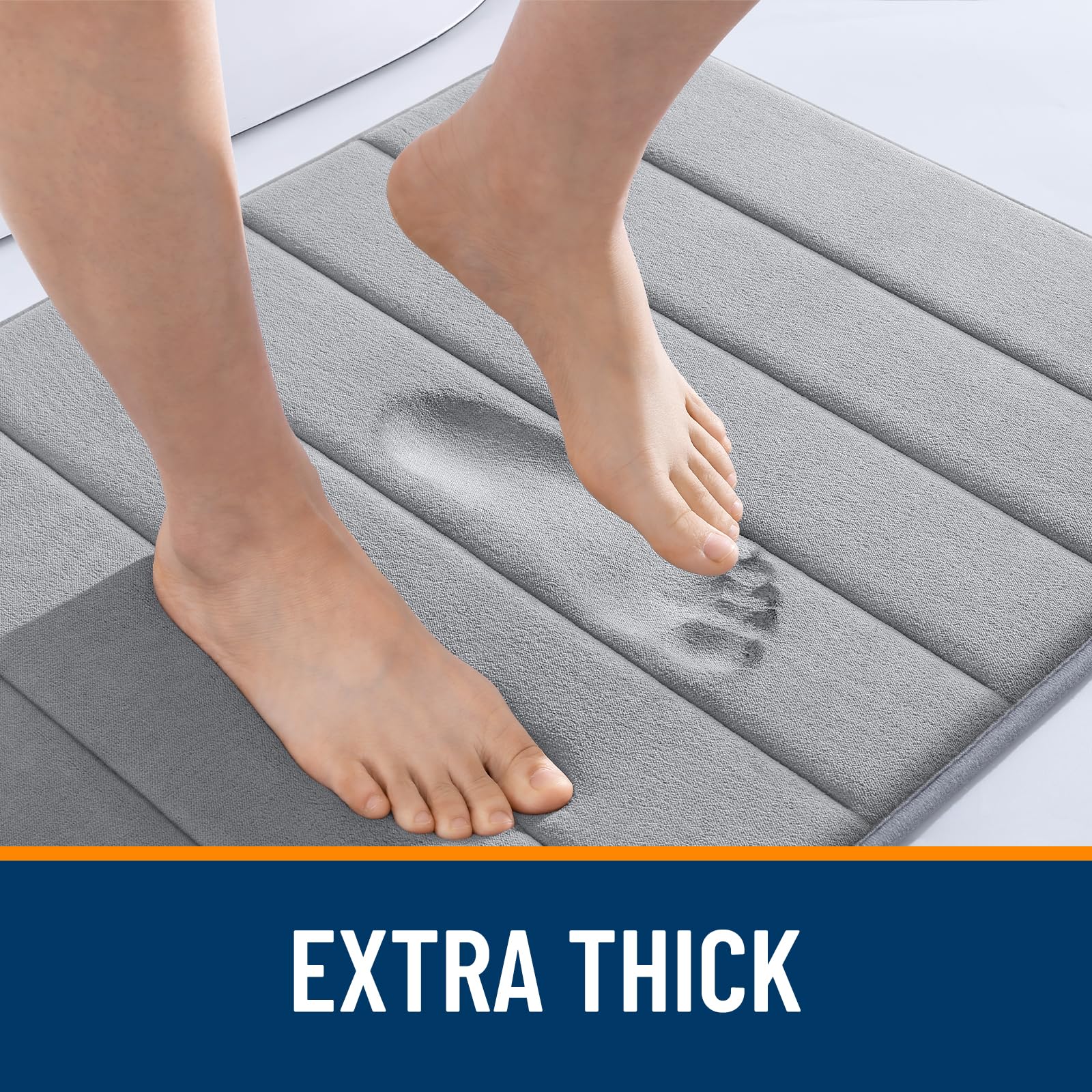 Fade-resistant grey bath mat suitable for bathroom