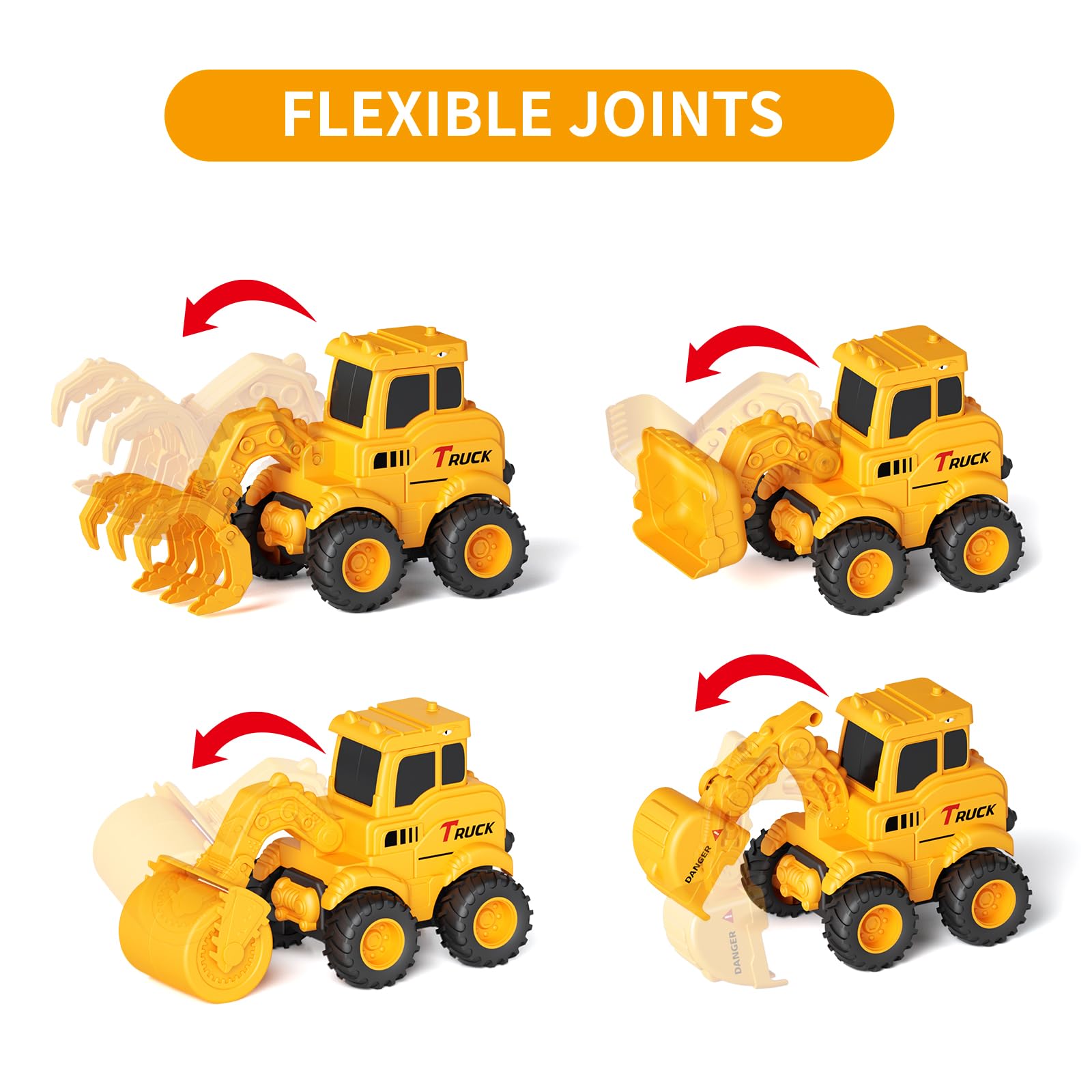 Bulldozer toy included in Olbyefly construction toys set