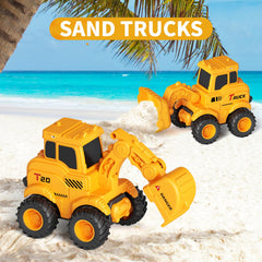 Excavator toy included in Olbyefly construction toys set