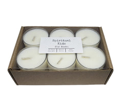 Old Books scented tealights 12ct made with natural soy wax and essential oils