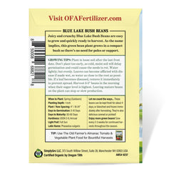 Non-GMO open pollinated bean seeds 18g packaging