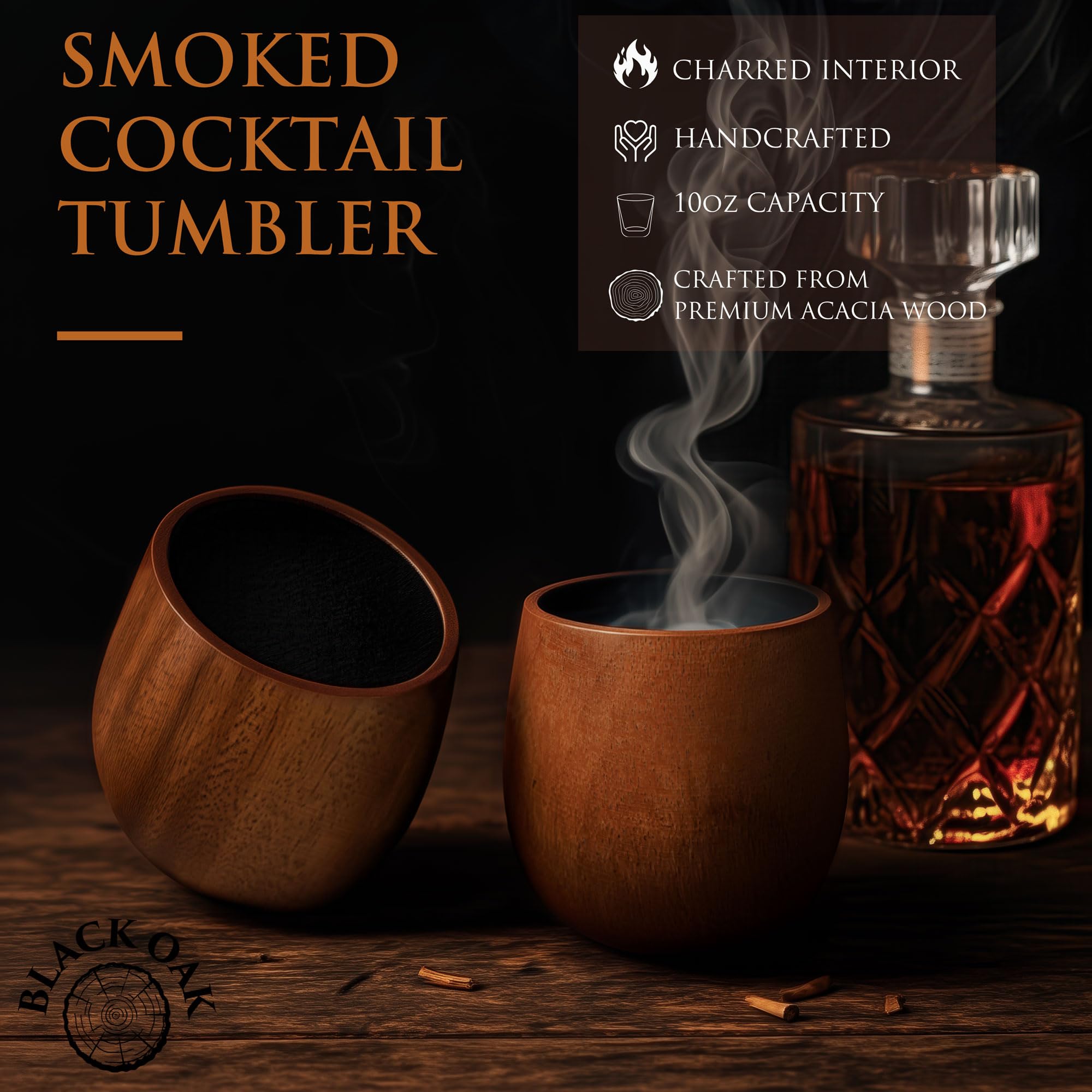Old Fashioned whiskey tumbler gift set for men and bartenders