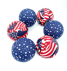 Old Glory patriotic flag fabric ball set 2.5 inch size for bowls