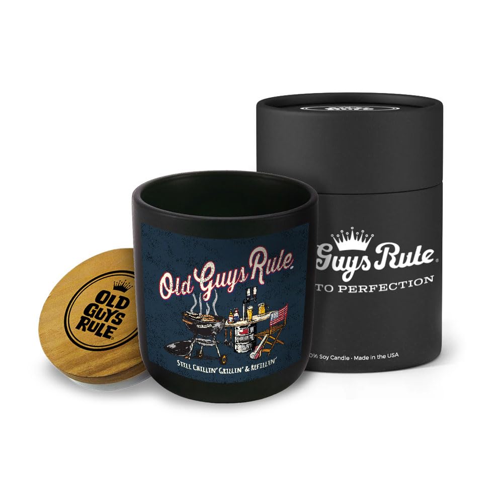 Old Guys Rule 10 oz soy wax candle with Cuban Tobacco fragrance