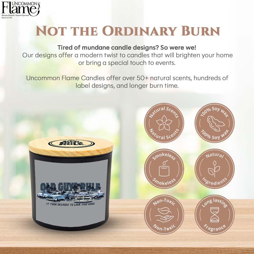 Old Guys Rule 10 oz candle with cotton wick