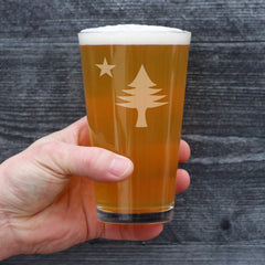 16 oz bar quality pint glass with heavy weighted bottom