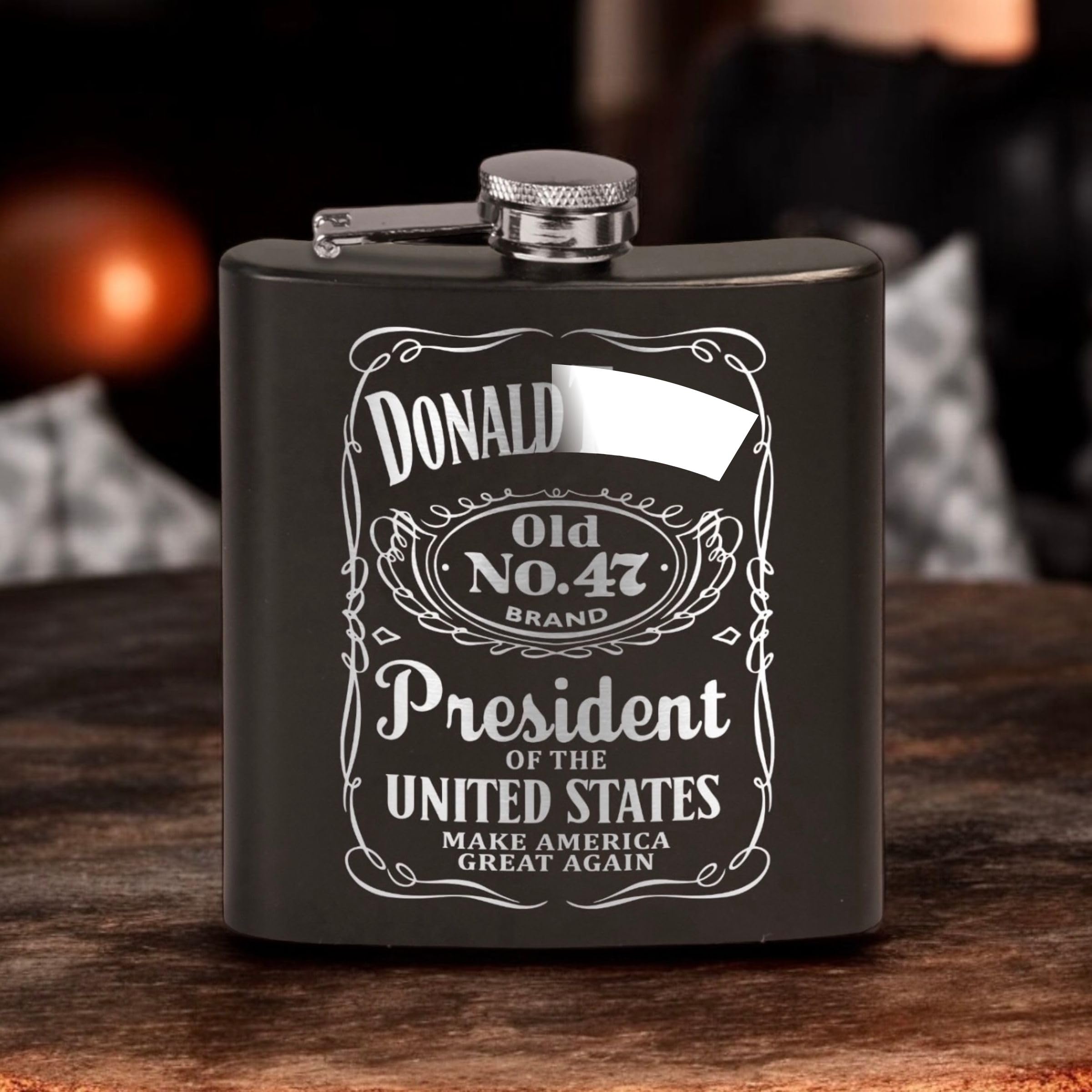 Leak proof screw on cap hip flask
