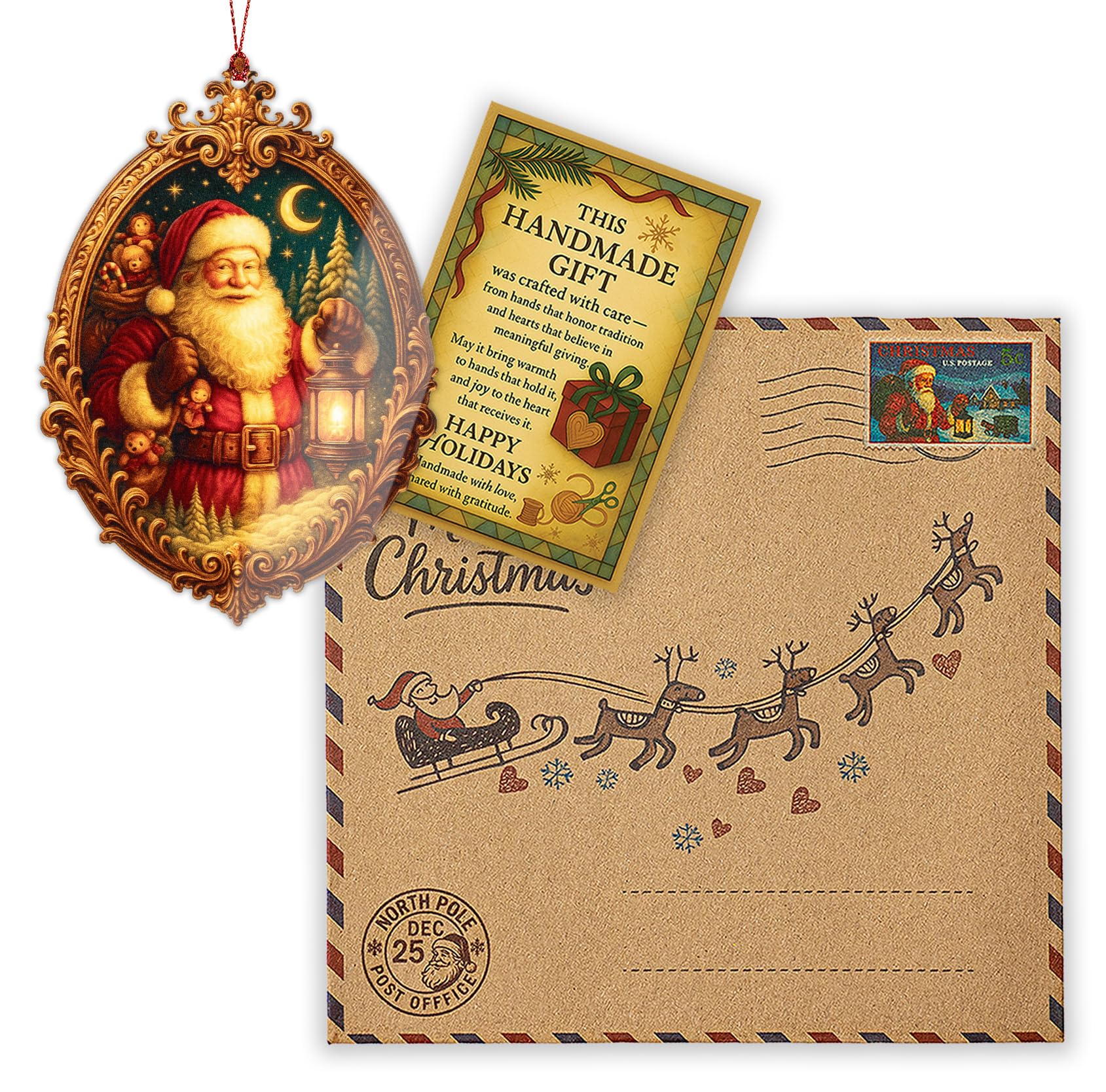 Santaxmas 2 ornament with story card included