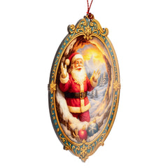 old world christmas ornament with story card