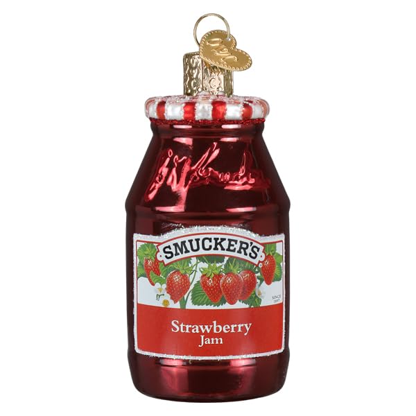 Old World Christmas Smucker's Strawberry Jam Glass Blown Ornament product image 1