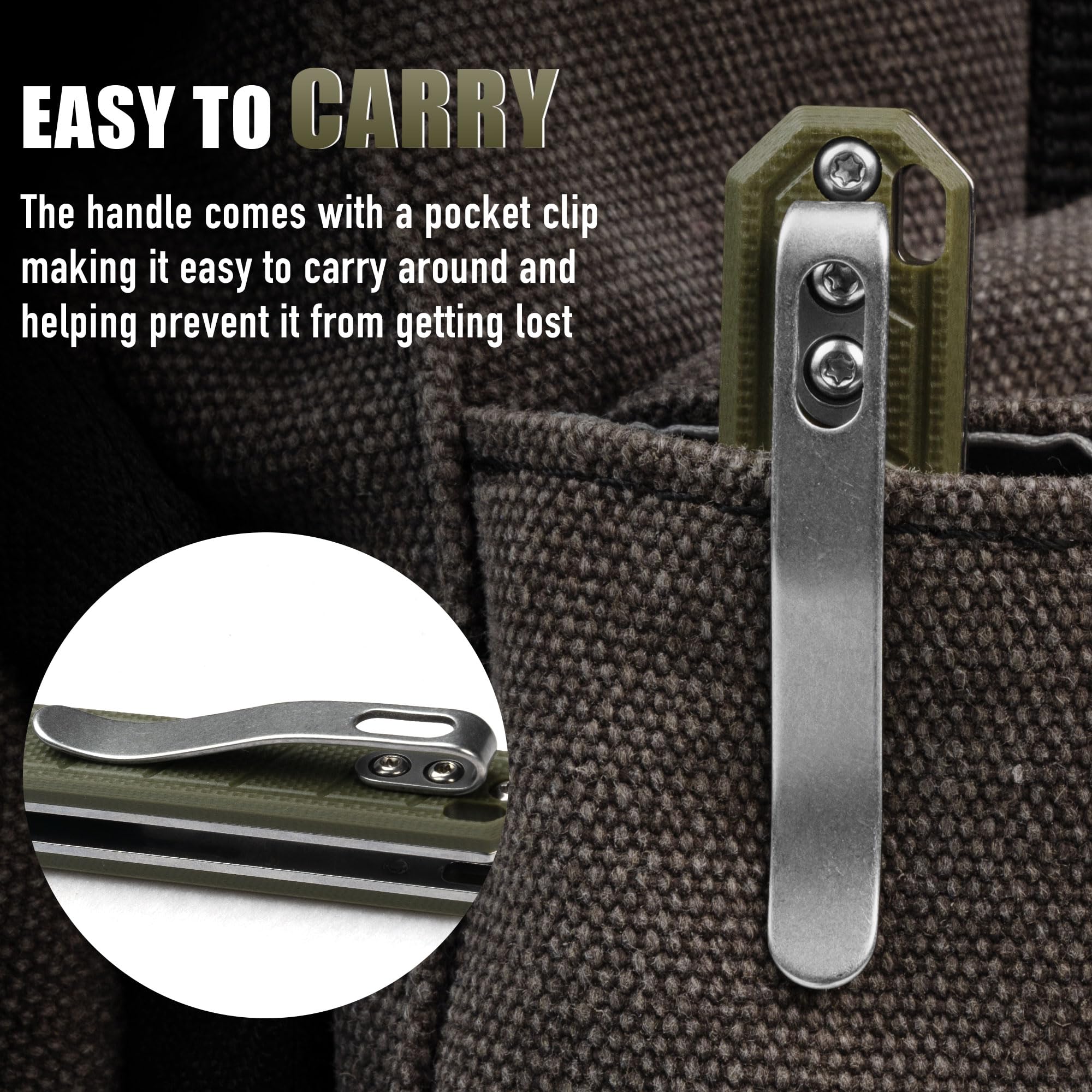 Back clip for secure pocket carry OLITANS G046