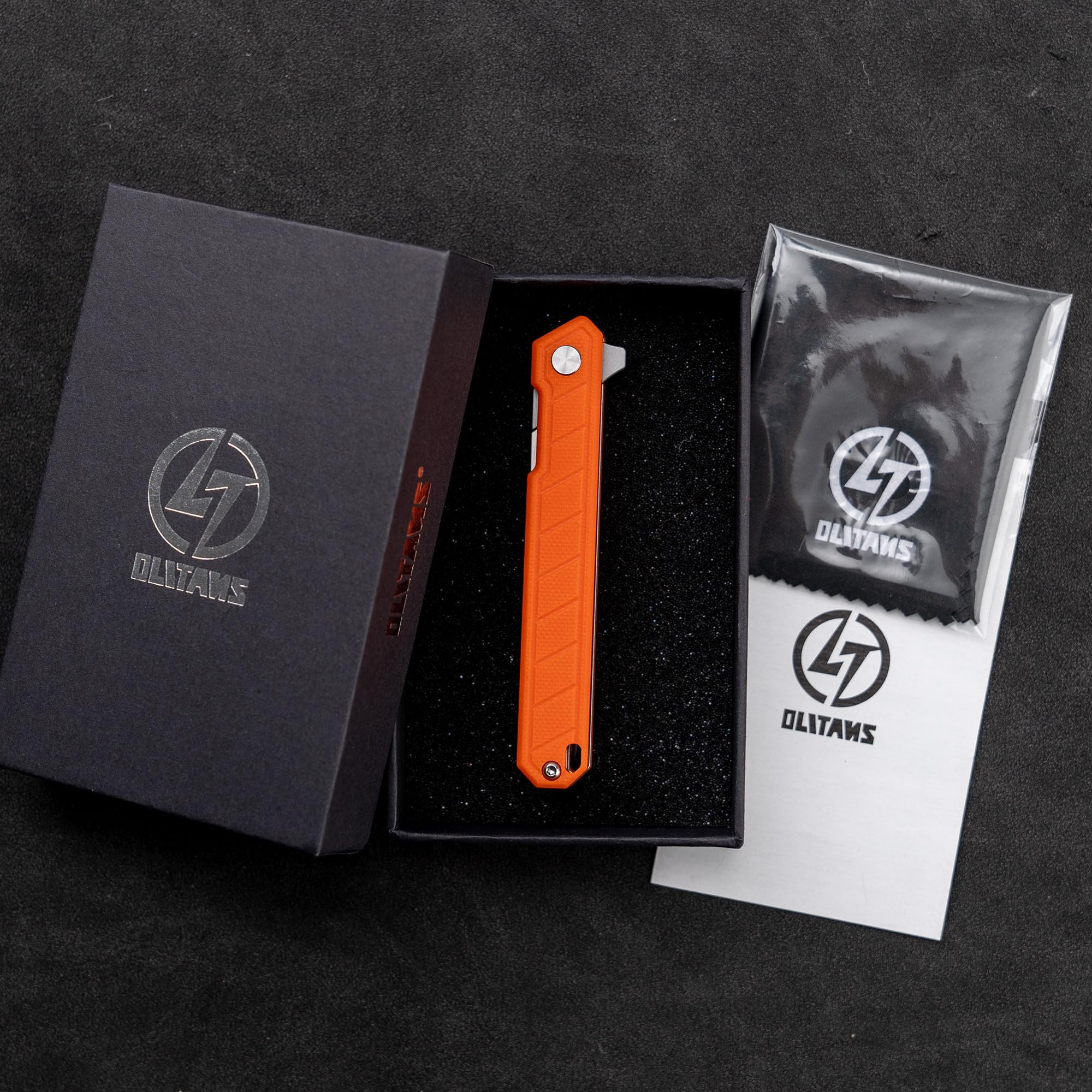 EDC utility pocket knife in orange