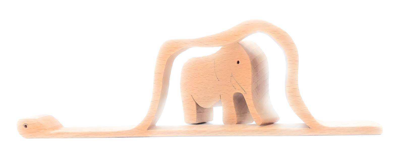 Olive oil finish beech wood puzzle Little prince detail