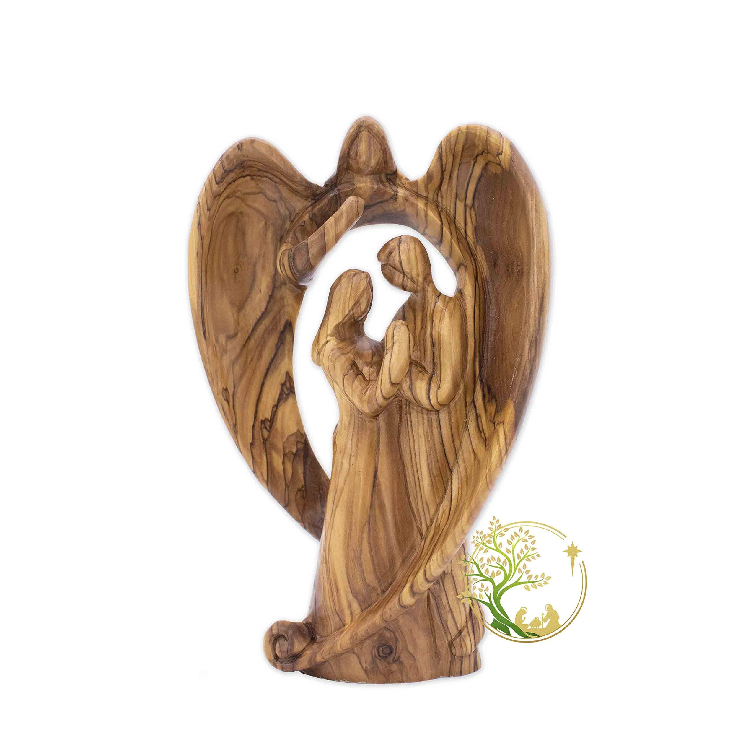 Olive Wood Hand Carved Statue couple figures in an embrace