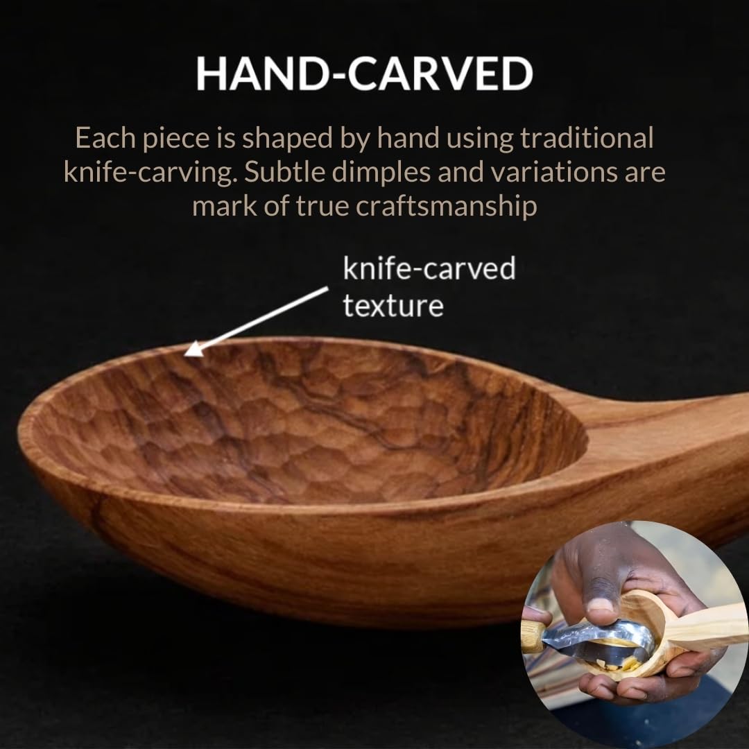 Easy maintenance hand wash dry and oil for olive wood ladle