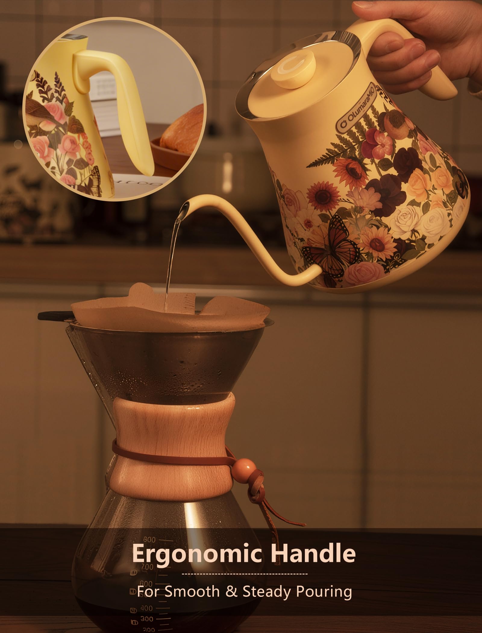 0.65mm gooseneck spout detail on kettle