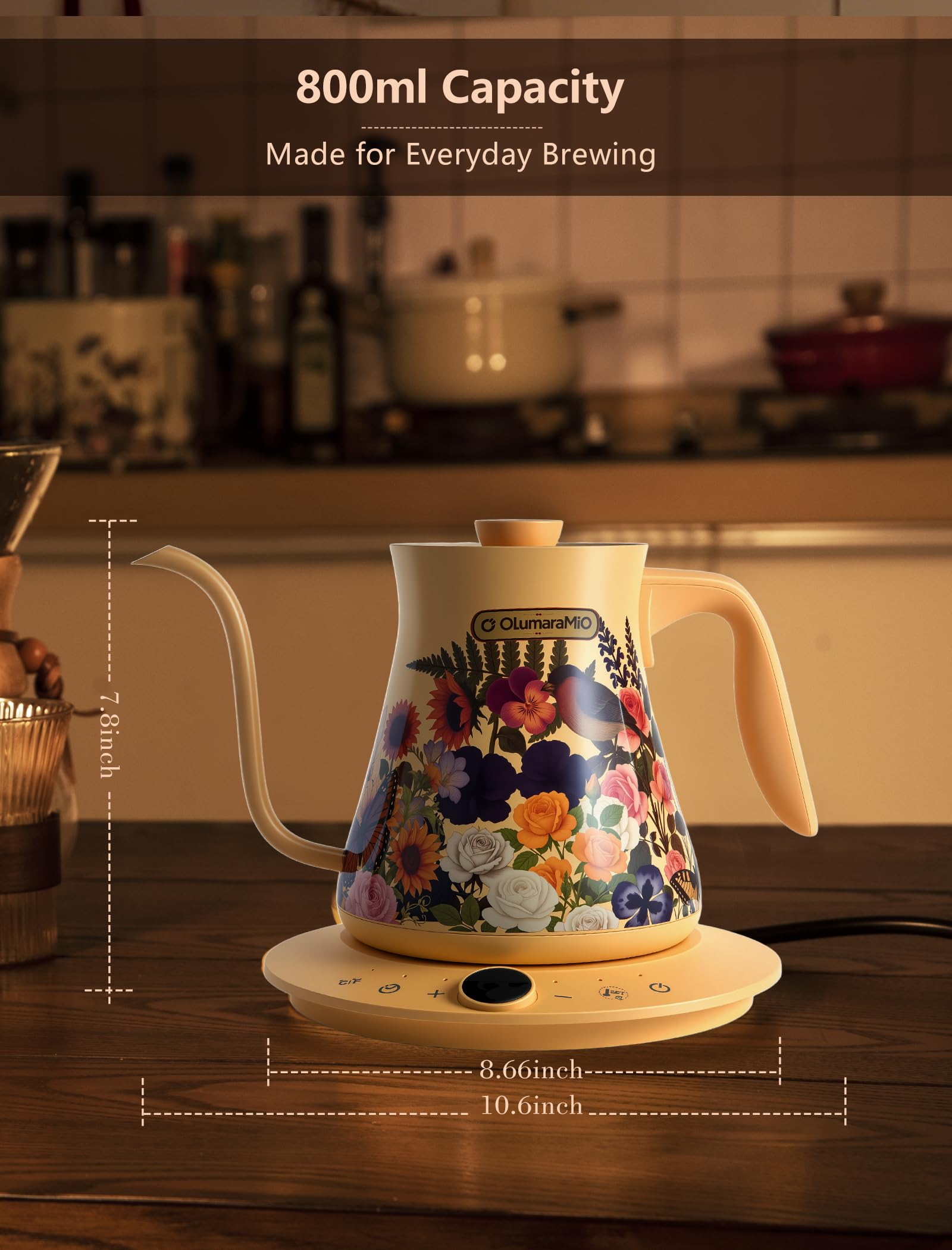 BPA-free stainless steel kettle for everyday use