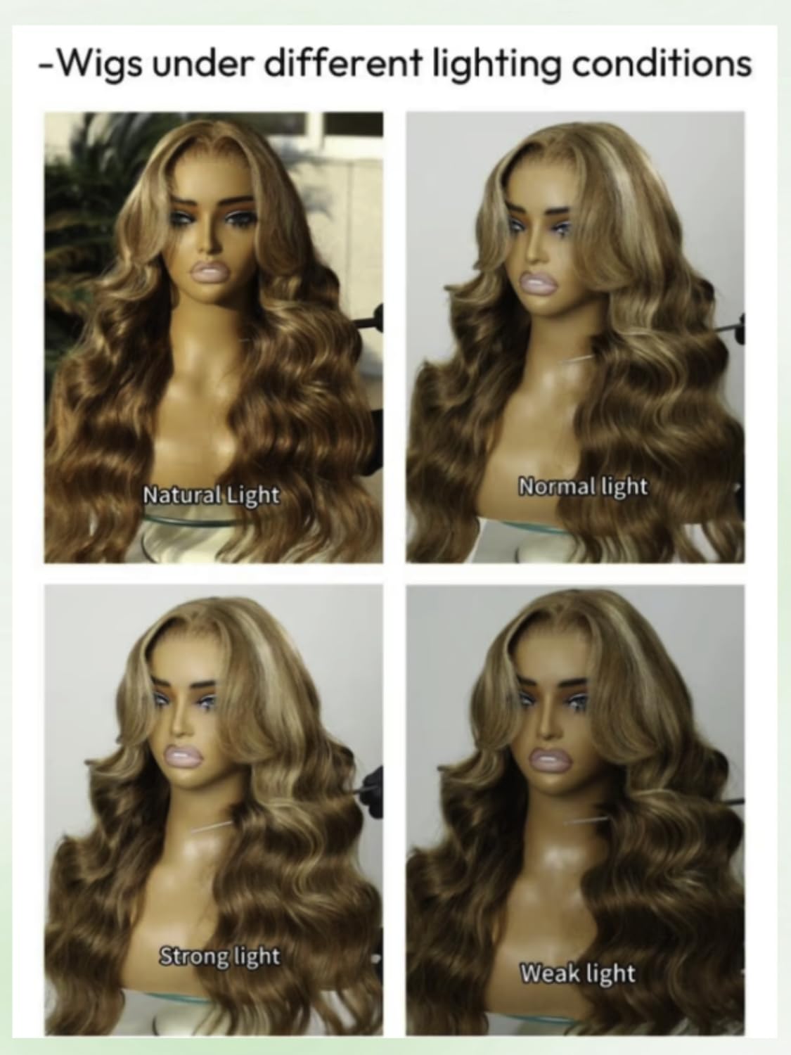 ombre honey blonde highlight wig hair texture