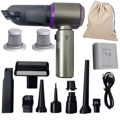 OMEO Vacuum & Air Duster 4-in-1 mini car vacuum with 120W motor