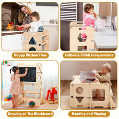 4-in-1 toddler table and chair conversion feature
