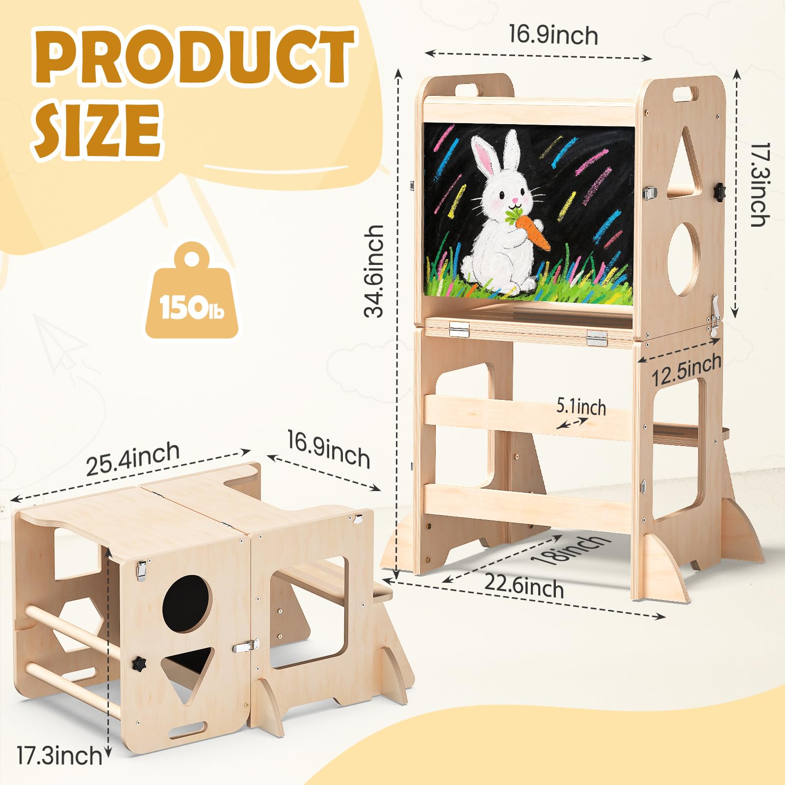 easy assembly with included hardware and manual