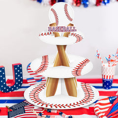 Baseball cupcake stand height 15.2 inches