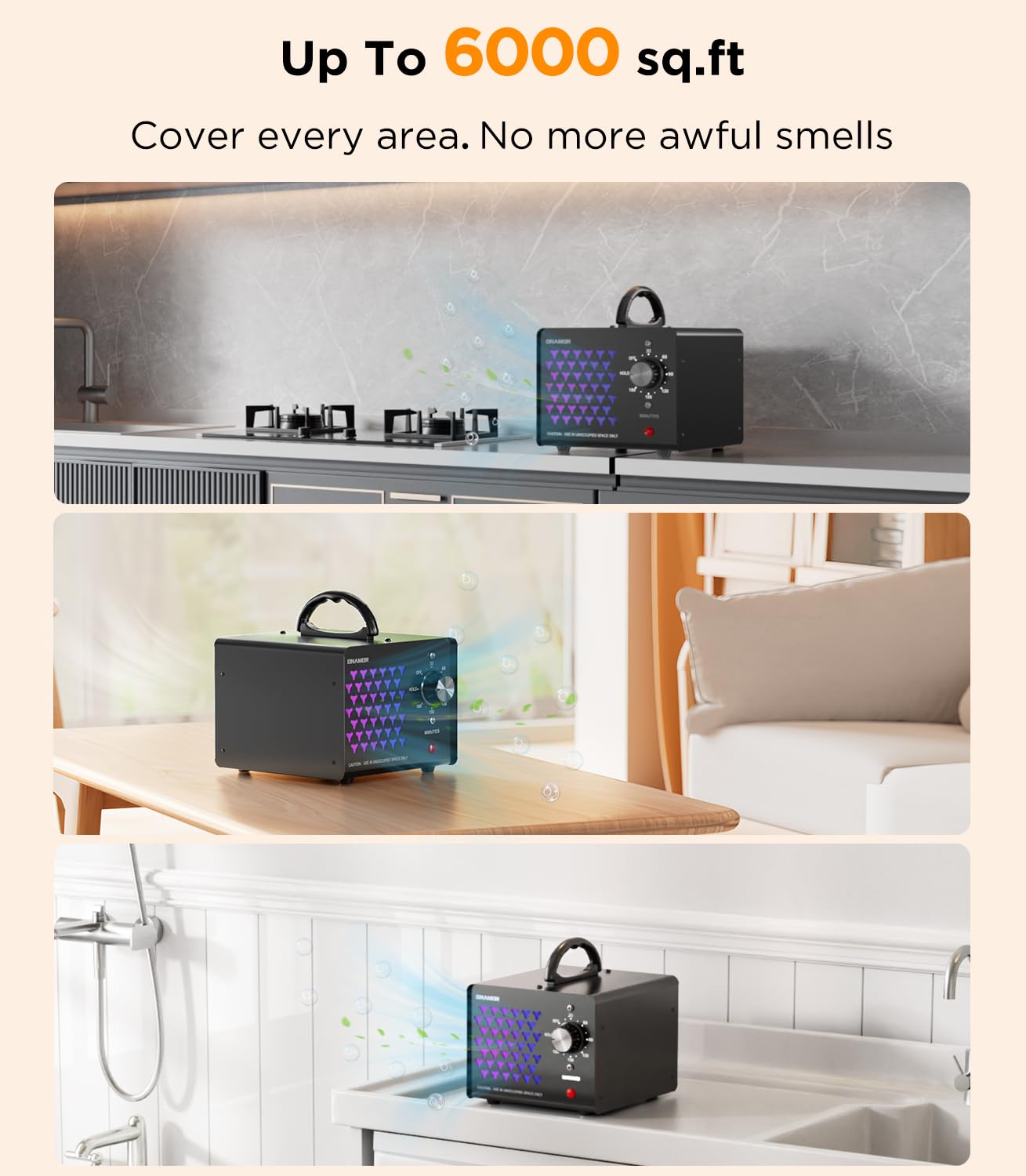 Ozone machine for smoke and pet odors
