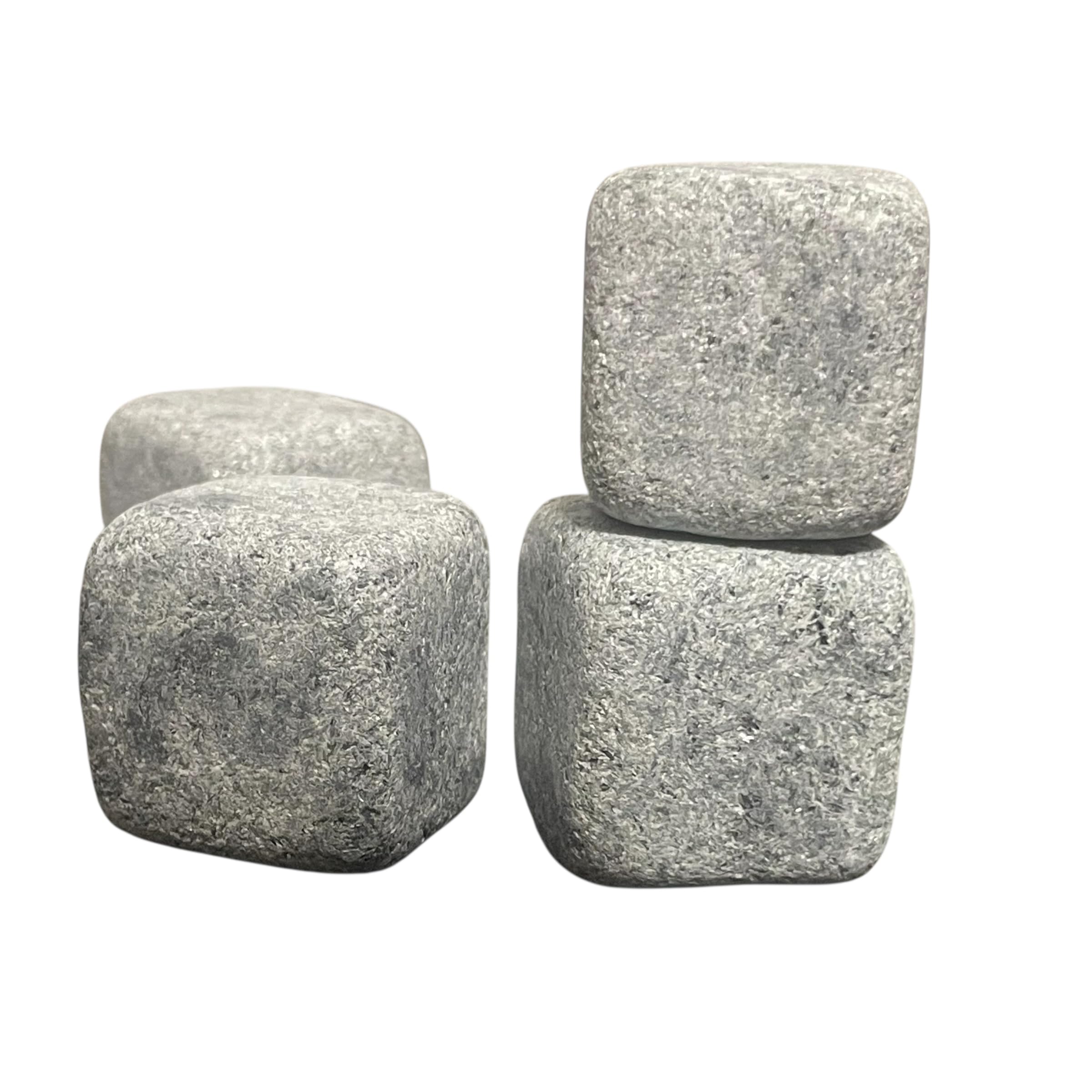 One-and-a-quarter-inch soapstone stones for beverages