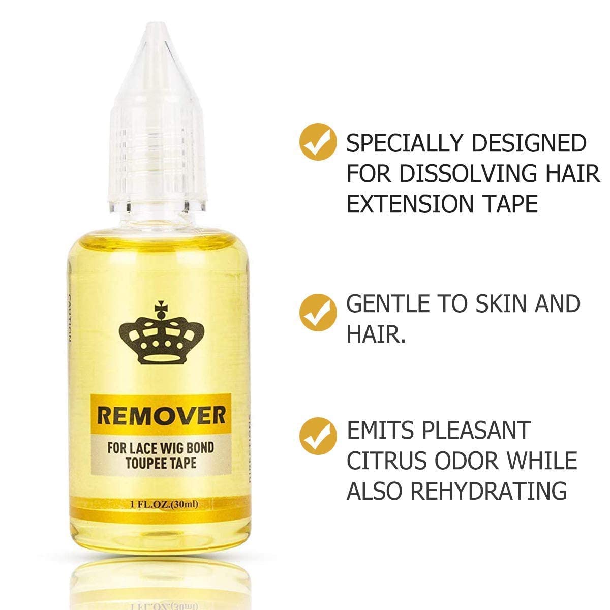 One bottle hair extensions remover product packaging