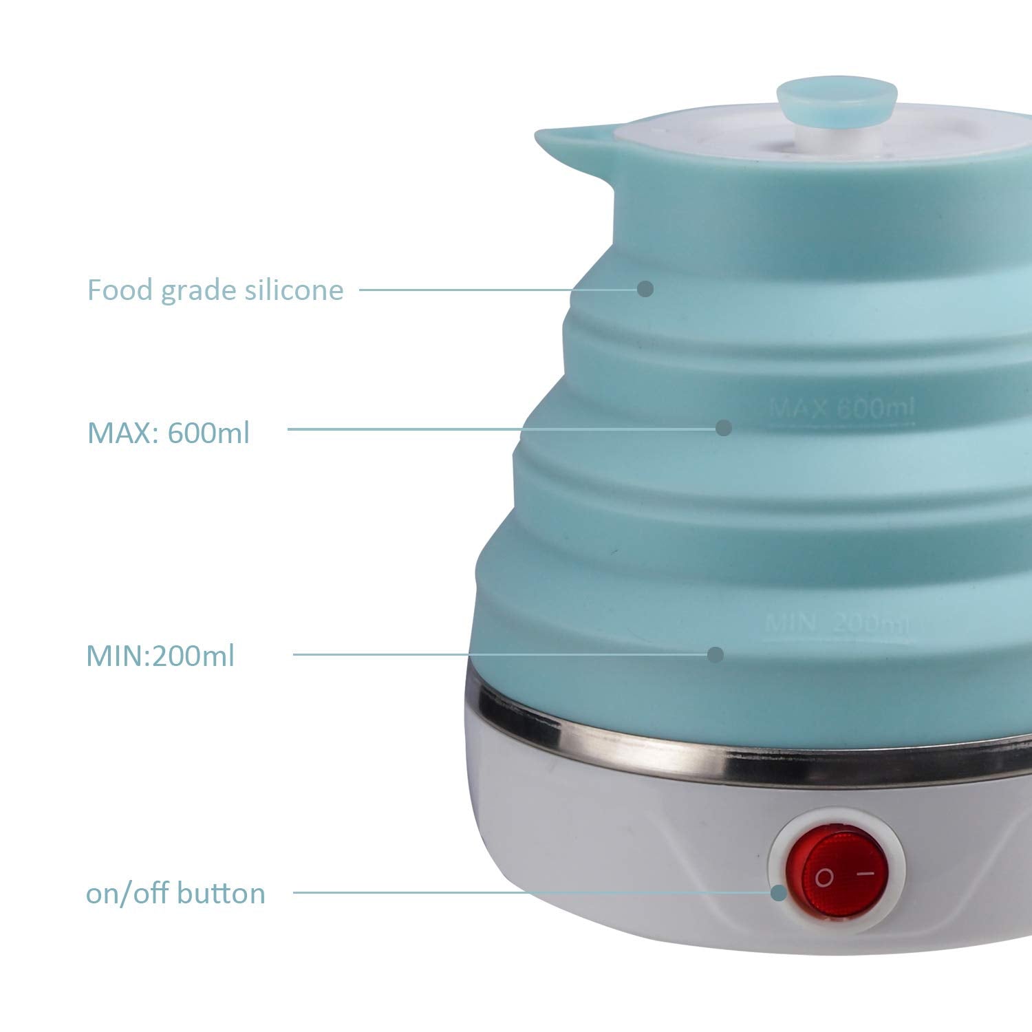 One button operation boil time 3-5 minutes
