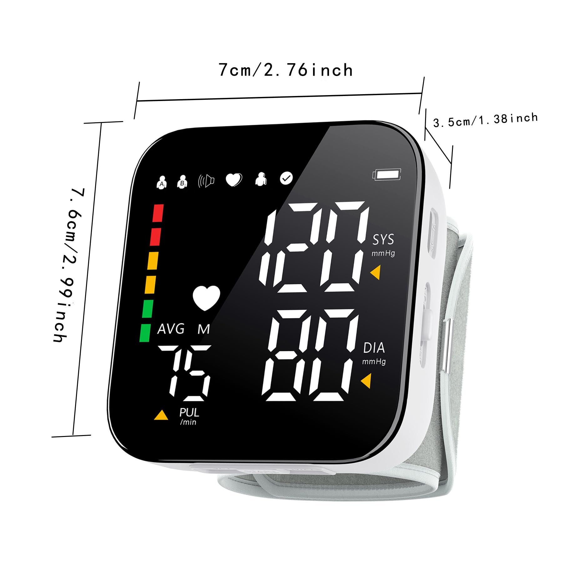 Blood Pressure Monitor readings display within 50 seconds
